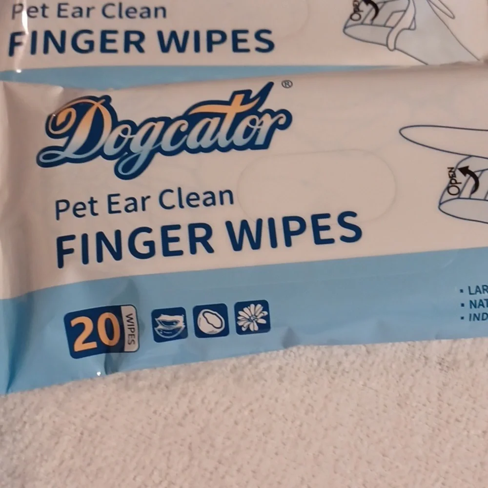 Dogcat Pet Ear Clean Finger Wipes 7 Packs Of 20